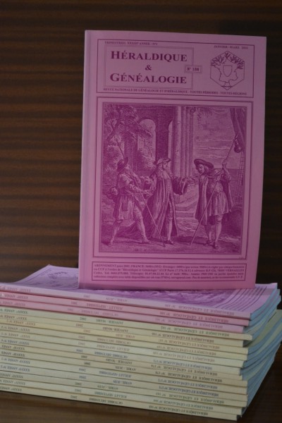 HRALDIQUE & GNALOGIE. Revue nationale de gnalogie et d'hraldique. Toutes priodes. Toutes regions. [varios nmeros sueltos entre 2000 y 2005]